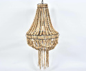 Lampa z drewnianych koralików boho VINTAGE 5 Belldeco