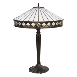 Elegancka witrażowa lampa stołowa TIFFANY