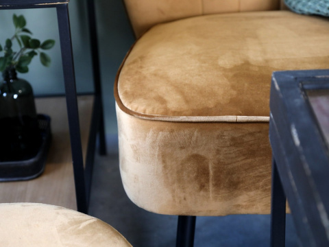 Fotel retro na metalowych nóżkach CARAMEL Chic Antique