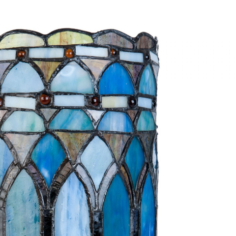 Kinkiet, niebieska lampa ścienna witrażowa TIFFANY