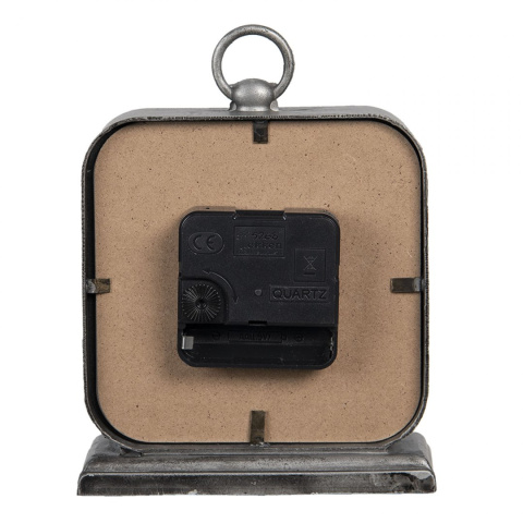 Mały zegar stołowy z metalu loft