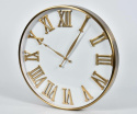 Biało złoty klasyczny zegar ścienny Belldeco