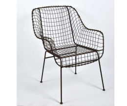 Ażurowe krzesło fotel industrialne LOFT Belldeco