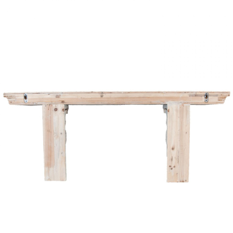 Postarzana drewniana półka ścienna prowansalska