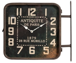 Dwustronny zegar ścienny De Paris VINTAGE Belldeco