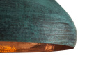 Lampa wisząca miedziana pokryta patyną z Meksyku