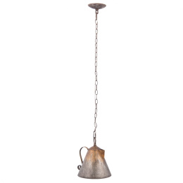 Rustykalna metalowa lampa wisząca czajnik Clayre & Eef