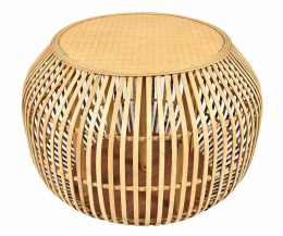 Bambusowy okrągły stolik kawowy Boho Belldeco