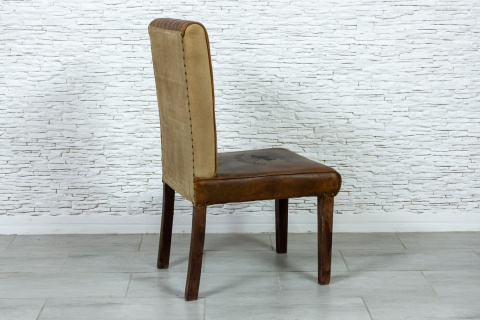 Indyjskie krzesło skórzane USA loft