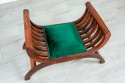 Insyjskie krzesło tapicerowane drewno sezamowe