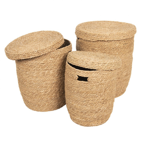 Kosze z trawy morskiej boho natural 3 sztuki