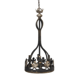 Postarzana metalowa lampa wisząca vintage Clayre & Eef