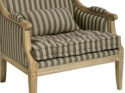 Stylowy tapicerowany fotel w paski LEEDS Belldeco