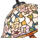 Piękna stołowa lampa witrażowa w kwiaty TIFFANY
