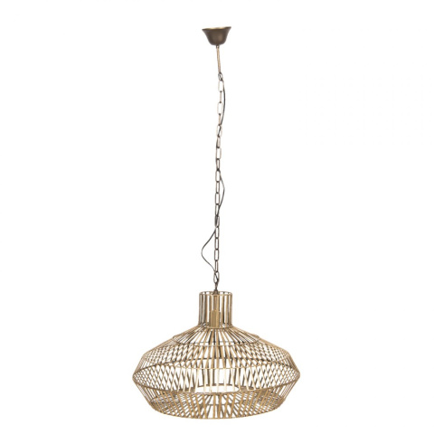 Żłota ażurowa lampa metalowa w stylu skandynawskim