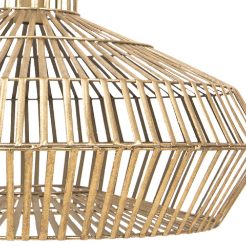 Żłota ażurowa lampa metalowa w stylu skandynawskim