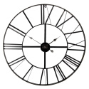 Okrągły ażurowy czarny zegar ścienny loft M