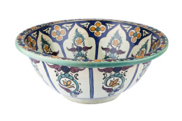 Ceramiczna umywalka nablatowa rękodzieło z Maroka