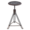Metalowy postarzany stołek barowy bistro industrial