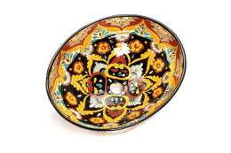 Okrągła kolorowa umywalka nablatowa z Meksyku