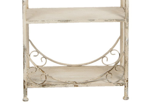 Prowansalski postarzany regał metalowy klatka