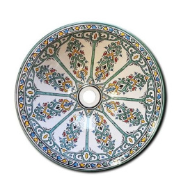 Wzorzysta piękna umywalka marokańska nablatowa