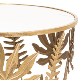 Złoty stolik z lustrzanym blatem Clayre & Eef 2