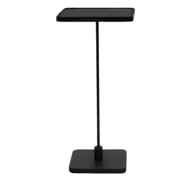 Czarny wysoki metalowy stolik w stylu loftowym