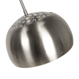 Łukowa srebrna lampa podłogowa w stylu nowoczesnym