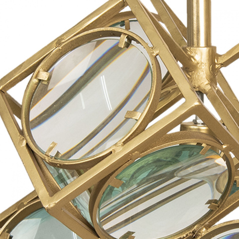 Nowoczesna złota geometryczna lampa wisząca