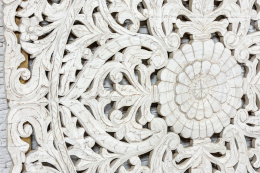 Duży biały panel dekoracyjny z mandalą