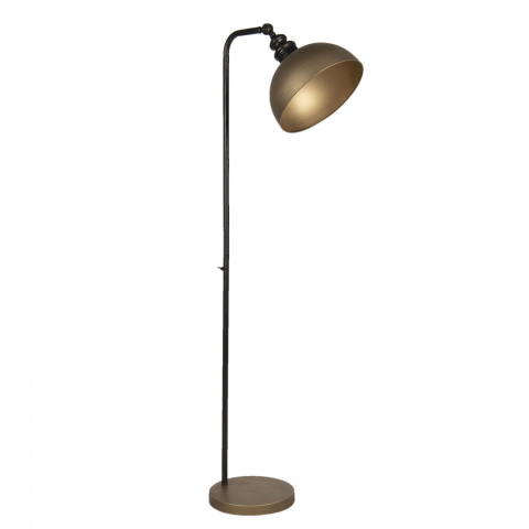 Metalowa lampa podłogowa w kolorze miedzianym