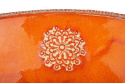Piękna artystyczna umywalka ceramiczna pomarańczoowa