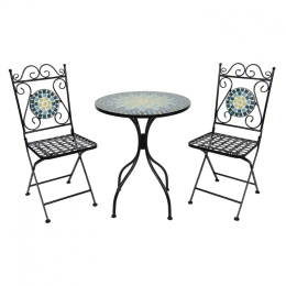 Meble ogrodowe prowansalskie stolik i dwa krzesła