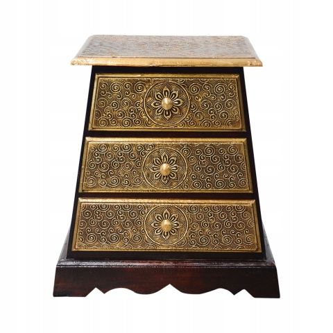 Indyjska ozdobna szafka z szufladami orientalna