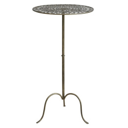 Metalowy stolik z ażurowym blatem Chic Antique A