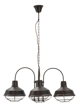 Designerska lampa metalowa z czterema kloszami BRONX