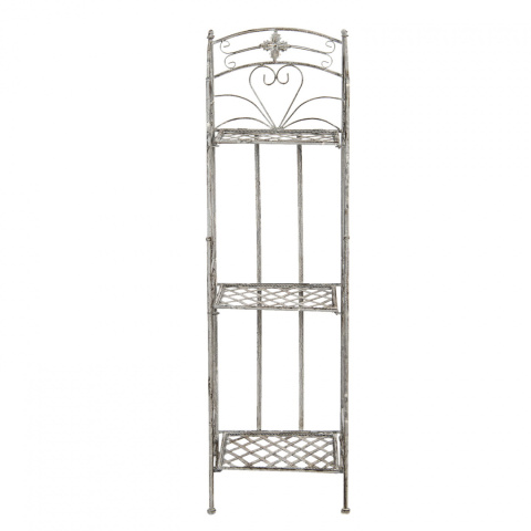 Postarzany szary regał metalowy Clayre & Eef