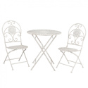 Metalowy stolik i krzesła ogrodowe prowansalskie