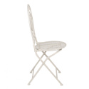 Białe metalowe krzesło ogrodowe vintage 2 sztuki