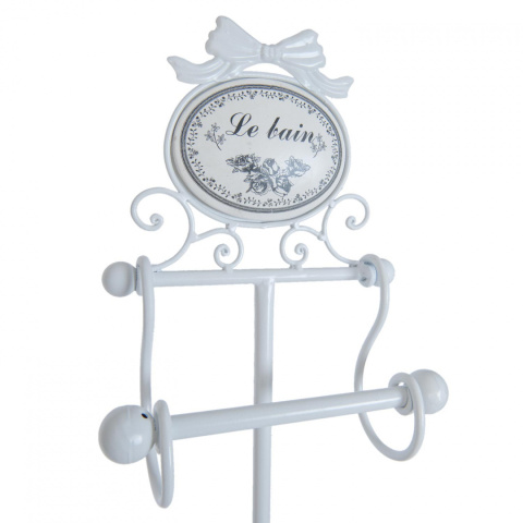 Stylowy biały stojak na papier toaletowy w stylu francuskim