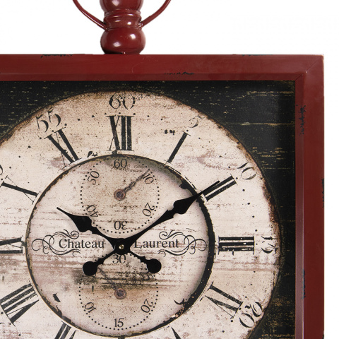 Postarzany kolonialny kwadratowy zegar ścienny