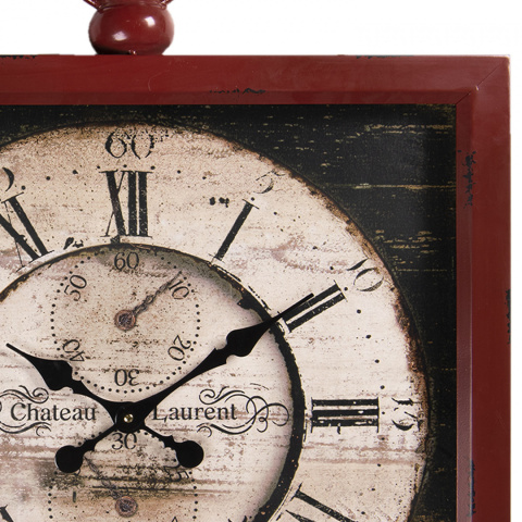 Postarzany kolonialny kwadratowy zegar ścienny