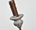 Postarzany metalowy żyrandol vintage Belldeco B