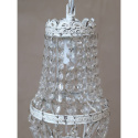 Biała lampa z kryształkami VINTAGE Chic Antique