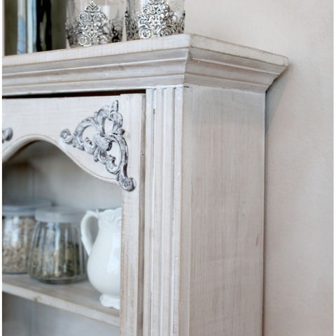 Drewniana przeszklona szafka wisząca Chic Antique B