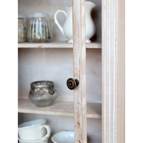 Drewniana przeszklona szafka wisząca Chic Antique B