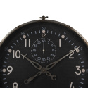 Duży czarny zegar ścienny industrialny Clayre & Eef
