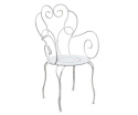 Białe metalowe krzesło ogrodowe LUNA Belldeco