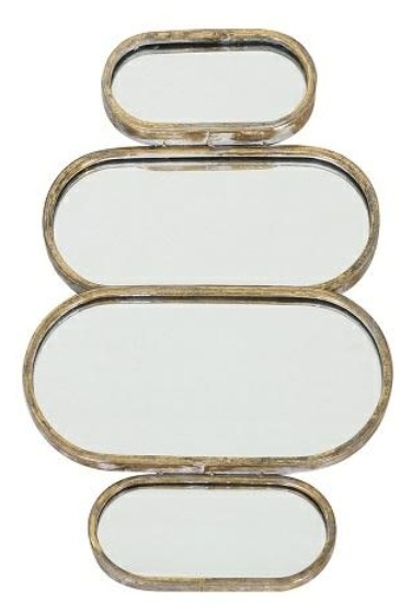 Dzielone owalne lustro ścienne BAROK OLD 7 Belldeco